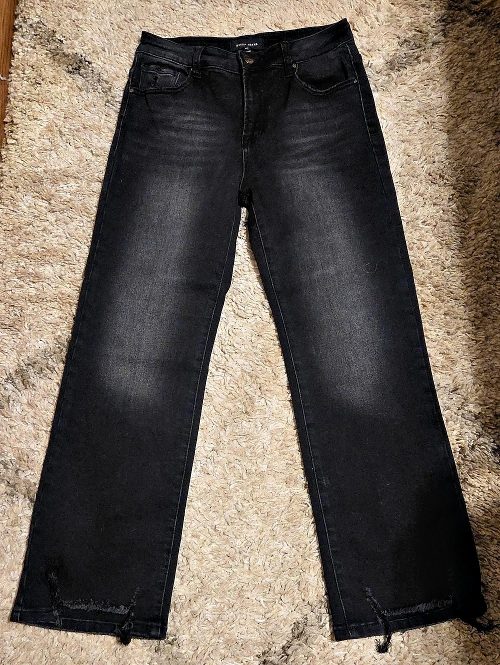 Risen Jeans Bootcut Jeans in Black Waist 29